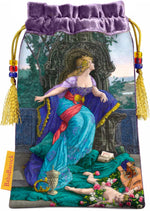 Victorian Romantic Tarot drawstring bag, Queen of Cups tarot pouch