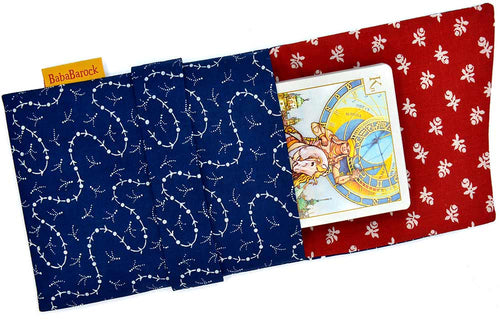 Handmade tarot pouch for storing tarot cards, oracle decks