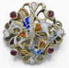 George and the Dragon antique brooch, vintage jewellery piece 