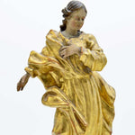 18 世纪早期镀金的圣母玛利亚雕像（阿尔卑斯山）
