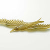 Carved horn bird brooch. French Art Nouveau.