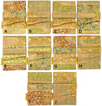 Floral Vines - Japanese vintage silk foldover pouch