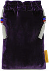 Bohemian Gothic Tarot bag - The Tarot Reader drawstring pouch in purple silk velvet