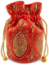 Red velvet drawstring evening bag. Used in The Bohemian Cats Theatre Tarot.