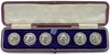 Set of six antique Art Nouveau silver buttons