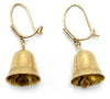 Antique drop gold bell earrings