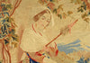 Antique fine needlework/tapestry with cat.