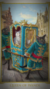 The Queen of Wands cat tarot card, from The Bohemian Cats Theatre Tarot
