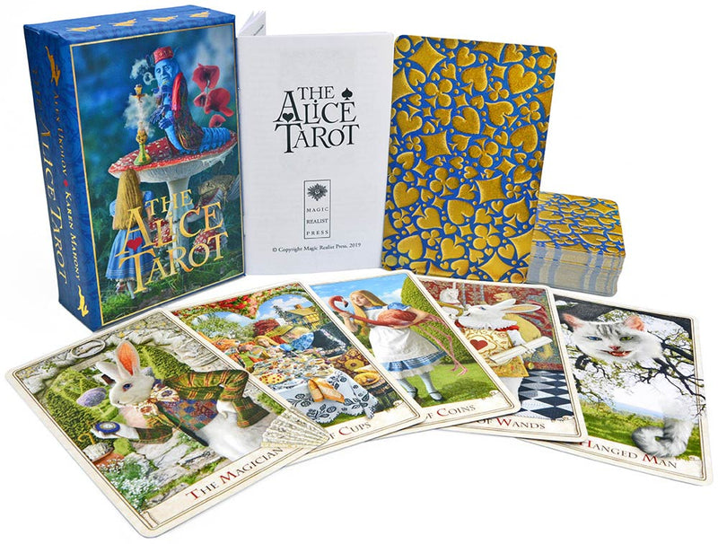 The Alice Tarot , Wonderland tarot cards, red queen, cheshire cat, alice tarot deck, White Rabbit tarot cards, alice in wonderland,アリスタロット、不思議の国のタロットカード、アリスタロットデッキ、白うさぎのタロットカード、不思議の国のアリス