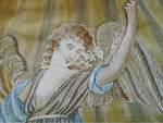 大型格鲁吉亚丝绸刺绣。玛丽和大天使加百列。