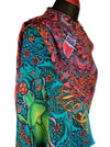 Beetle Belle - Art Nouveau soft viscose scarf, printed scarf with beetle pattern by Baba Studio 