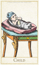 Child card from fortune-telling deck by Baba Studio / BabaBarock based on antique oracle deck.