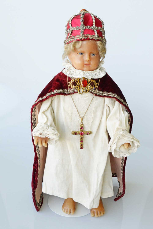 child of prague, infant of prague, wax statue, antique, wax figure