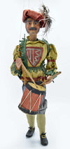 Antique carved Czech drummer/soldier puppet