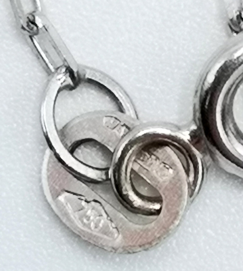 hallmark of antique silver chain and catch