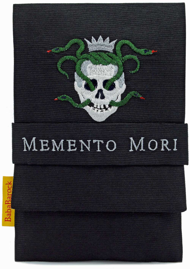 Memento Mori tarot bag, silk tarot pouch for Bohemian Gothic Tarot cards.