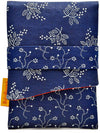 Indigo Folk - version D.  Foldover pouch in artisan Czech indigo cotton.