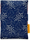 Indigo Folk - version A.  Foldover pouch in artisan Czech indigo cotton.