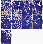 Purple Florals - foldover pouch in vintage kimono pure silk