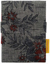 Gothic Floral - standard foldover pouch in vintage kimono silk.