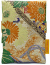 Floral silk brocade tarot bag, foldover pouch in vintage fabric