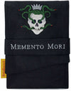Black silk tarot bag for Gothic decks, embroidered Gothic style bags.