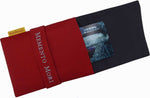 Skull & Snakes - standard foldover pouch in pure silk.