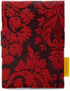 Red & Black Silk Brocade - standard foldover pouch.