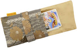 Rose Gold Petals - Japanese vintage silk foldover pouch