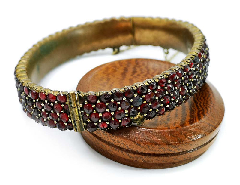 antique genuine bohemian garnet bracelet