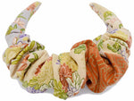 Crown headband in floral vintage kimono silk, headpieces by Baba Studio / BabaBarock