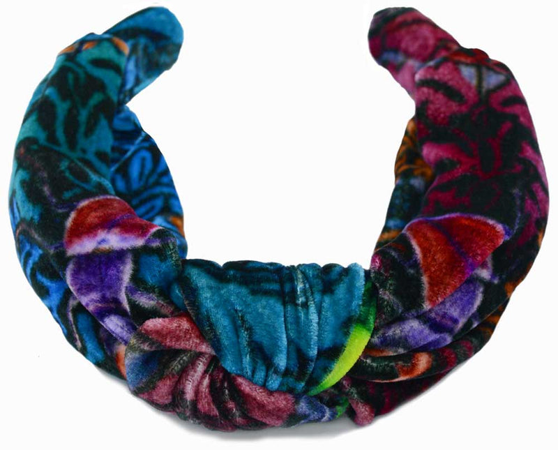 Velvet headband, knot headbands by Baba Studio / BabaBarock with Art Nouveau design