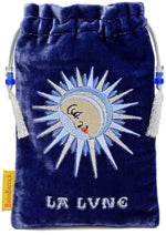 Tarot embroidered bag, embroidered tarot pouch, The Moon, La Lune design