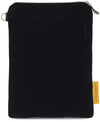 Black silk velvet wristlet, embroidered zip top bag with strap