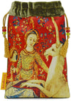 Lady and Unicorn tarot bag, silk velvet tarot pouch by Baba Studio / BabaBarock 