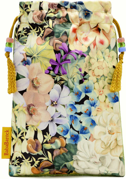 Liberty silk satin fabric bag, tarot pouch Liberty of London floral print
