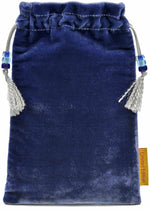 Tarot bag with Bohemian Cats print, silk velvet pouch design by Baba Studio / BabaBarock