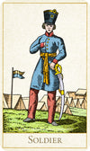 Soldier card - Mercury's Fortune Telling Cards, antique oracle deck from Baba Studio / BabaBarock
