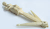19th century bone toothpick (or bodkin?) in silver dish. Antique, strange piece, from a Czech castle estate. Possibly a Dieppe carving. - Baba Store - 7
