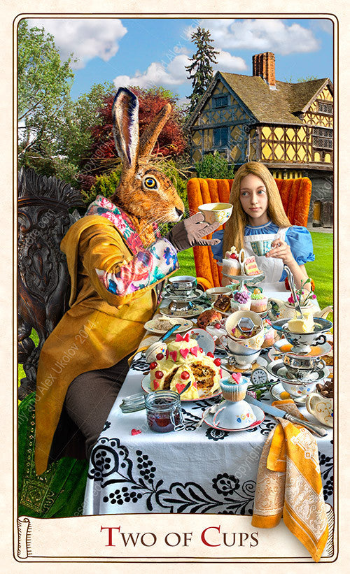 The Alice Tarot deck, tarot cards, mad hatter, tea party, alice in wonderland, tarot deck