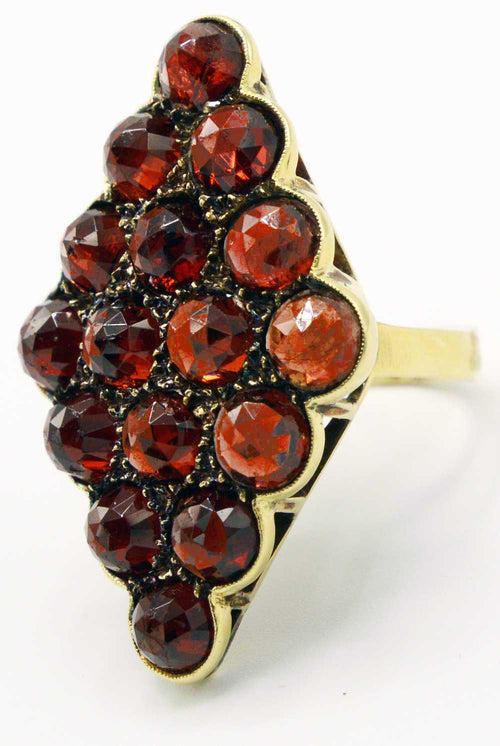 Exceptional antique Bohemian Garnet ring.