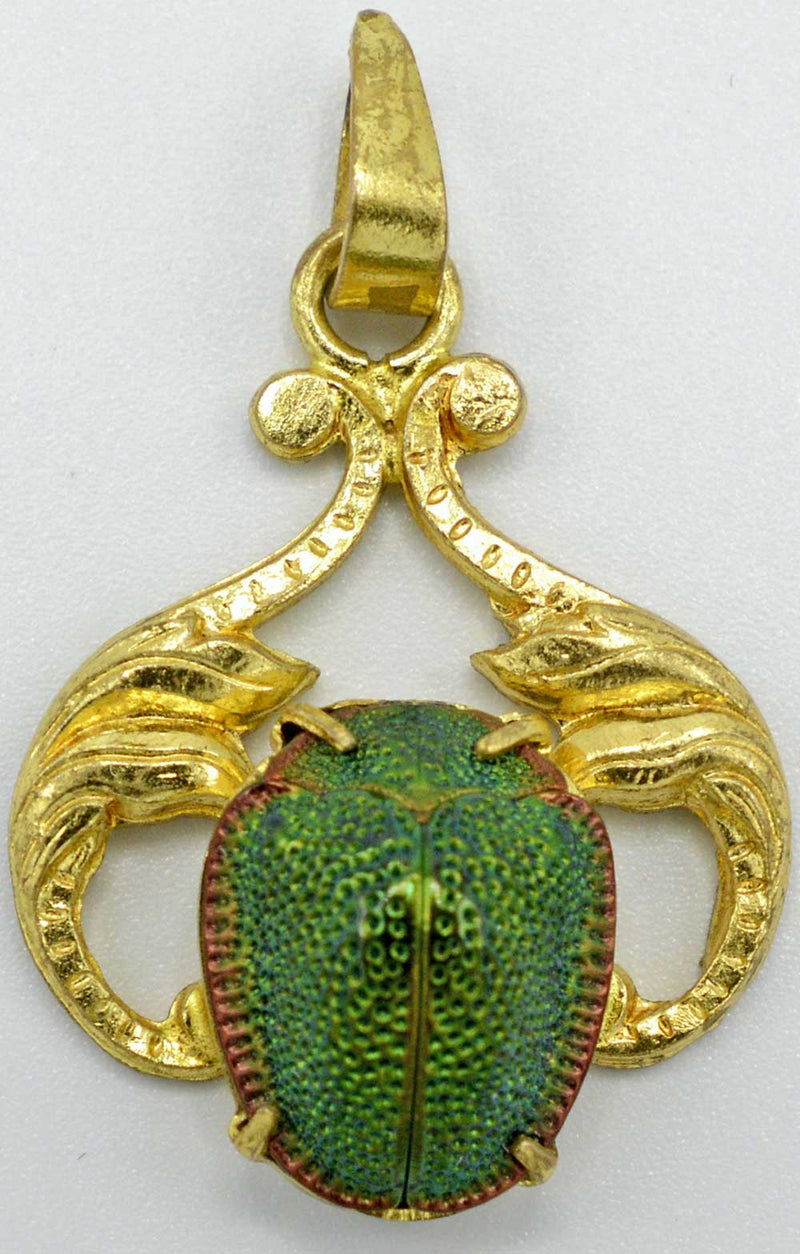 Antique scarab beetle pendant.