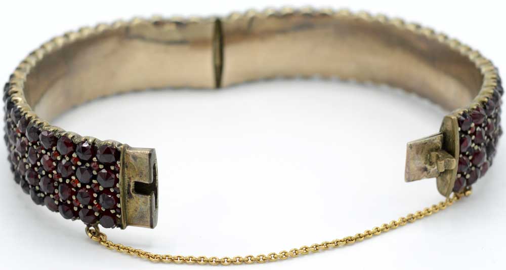 Antique Style Bohemian Garnet Cluster Link Victorian Bracelet - Gold  Vermeil Sterling Silver — Antique Jewelry Mall