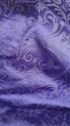 Royal Purple foldover pouch in English silk brocade. Large-format size.