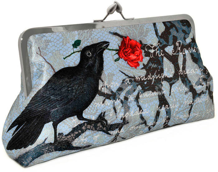 Edgar Allan Poe's The Raven, dark version, 10 inch size in dupion - Baba Store - 1