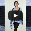Wings of an Angel, black version, pure silk-satin scarf/wrap. - Baba Store - 2