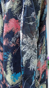 vintage dress, silk dress, printed vintage silk, antique dress, 1920s, 1930s dress, floral silk