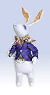Limited edition rabbit doll by Baba Studio, The White Rabbit from Alice in Wonderland, unique handmade dolls