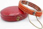 Vintage bracelet with natural coral beads